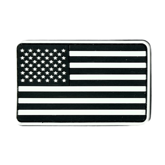 Black / White US Flag Patch