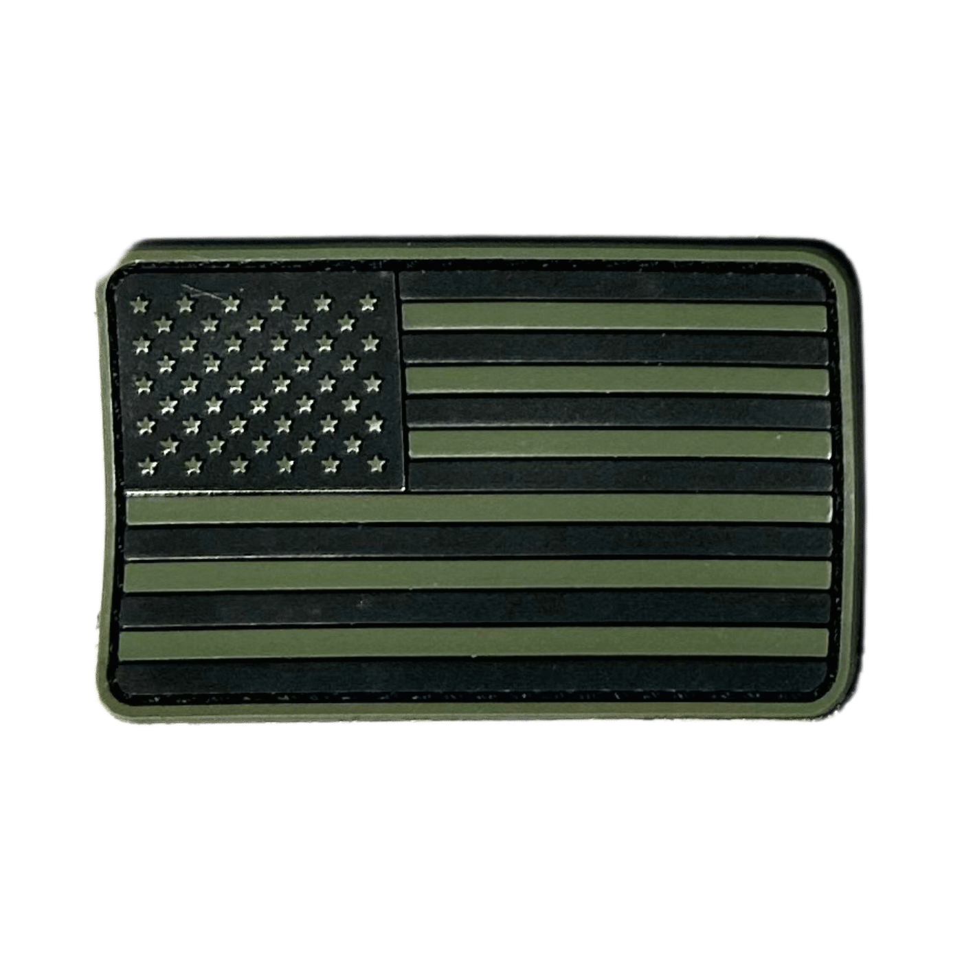 Green / Black Resin US Flag Patch